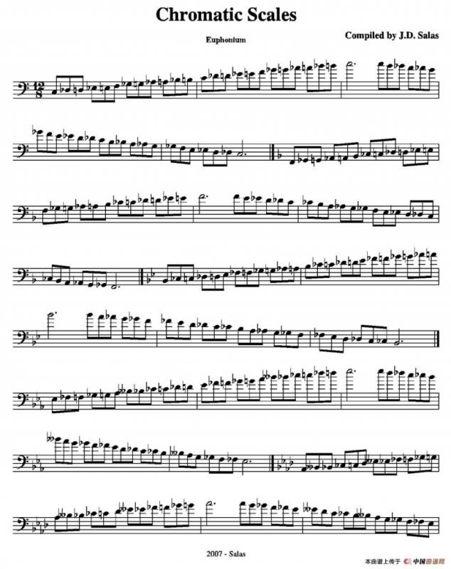 Chromatic Scales - Euphonium（上低音号练习教材选曲）