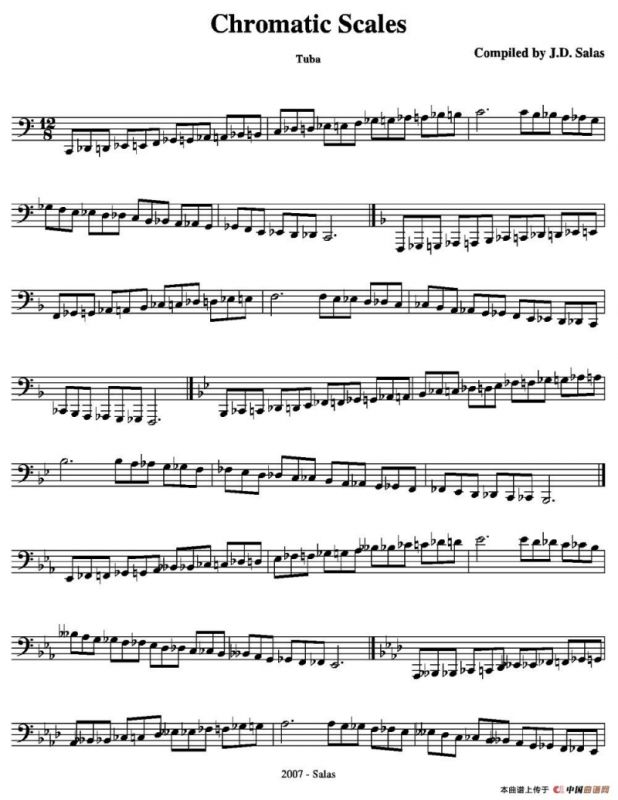Chromatic Scales - Tuba（大号练习教材选曲）