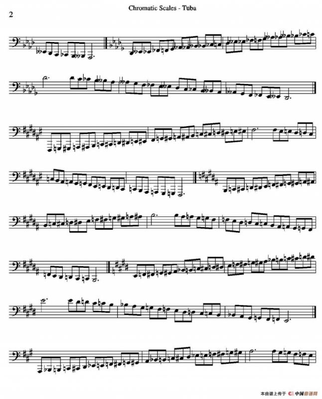 Chromatic Scales - Tuba（大号练习教材选曲）