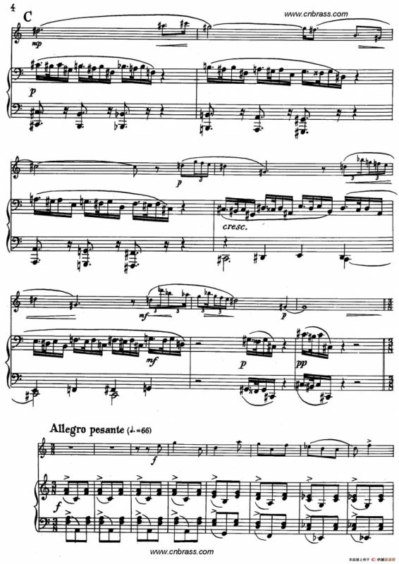 亨德米斯-奏鸣曲（圆号+钢琴）