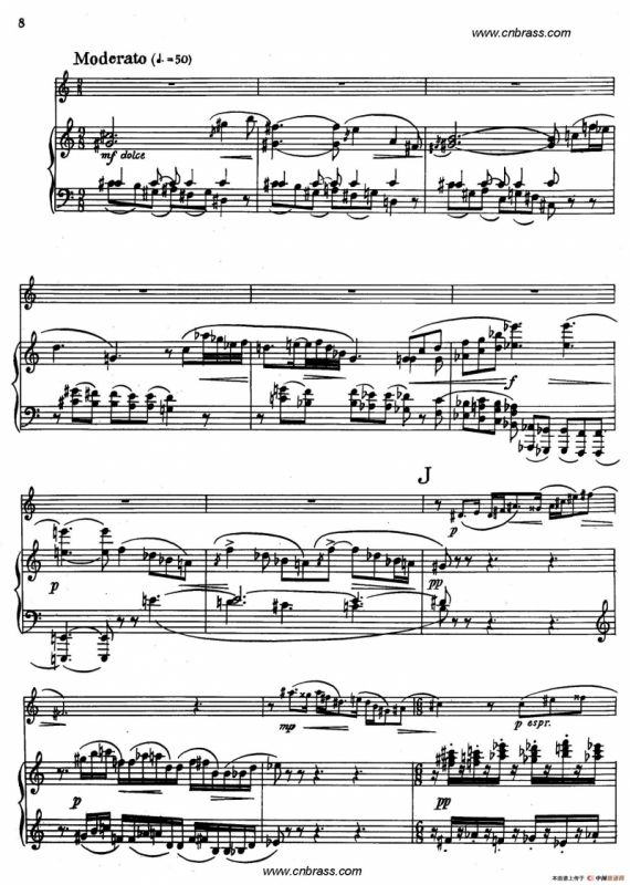 亨德米斯-奏鸣曲（圆号+钢琴）