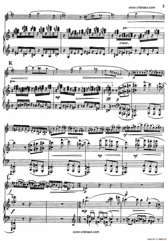 亨德米斯-奏鸣曲（圆号+钢琴）