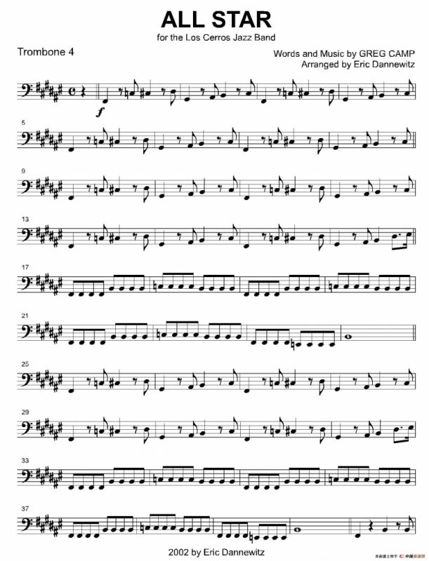 ALL STAR（4支长号分谱）