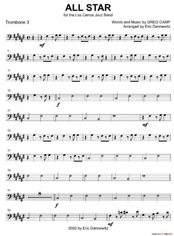 ALL STAR（4支长号分谱）