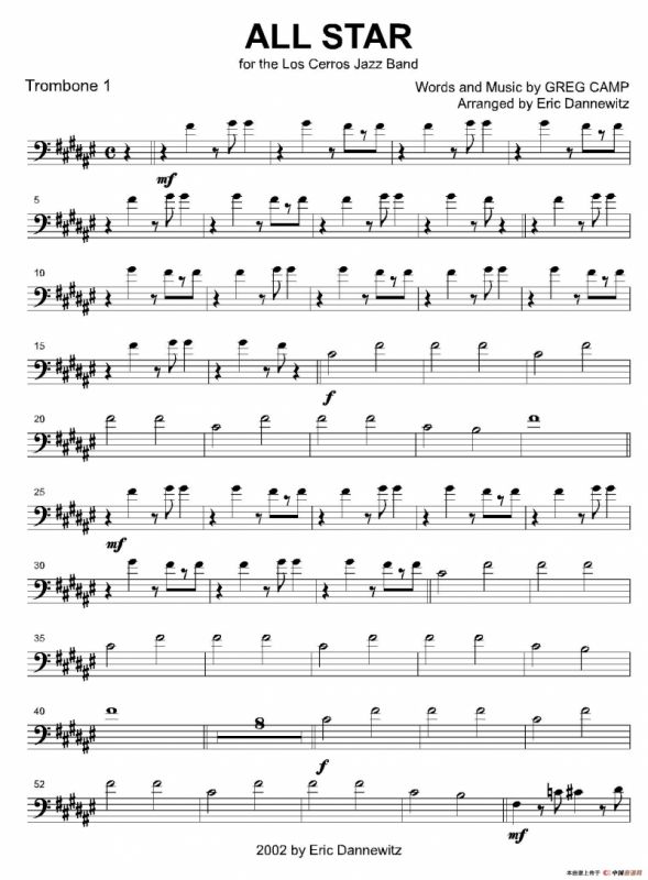 ALL STAR（4支长号分谱）