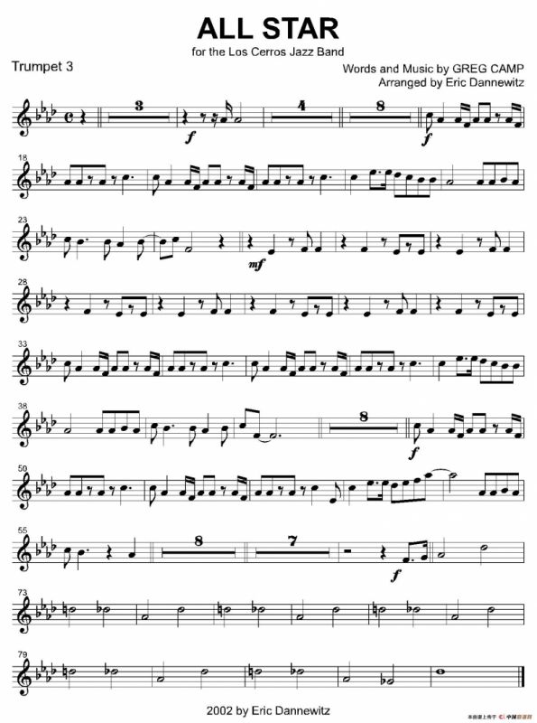 ALL STAR（4支小号分谱）