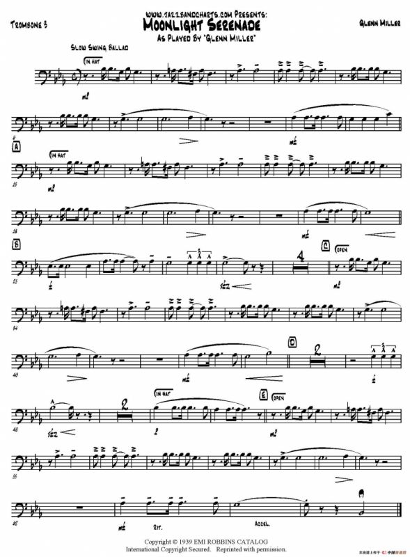 Moonlight Serenade（长号分谱）