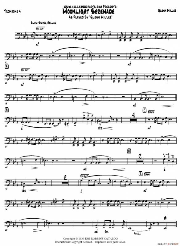 Moonlight Serenade（长号分谱）