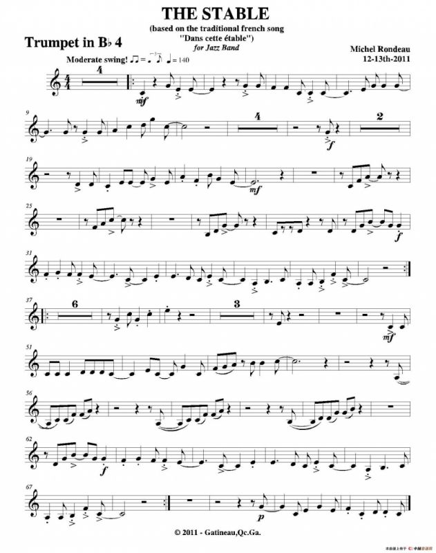 THE STABLE（第四降B小号分谱）