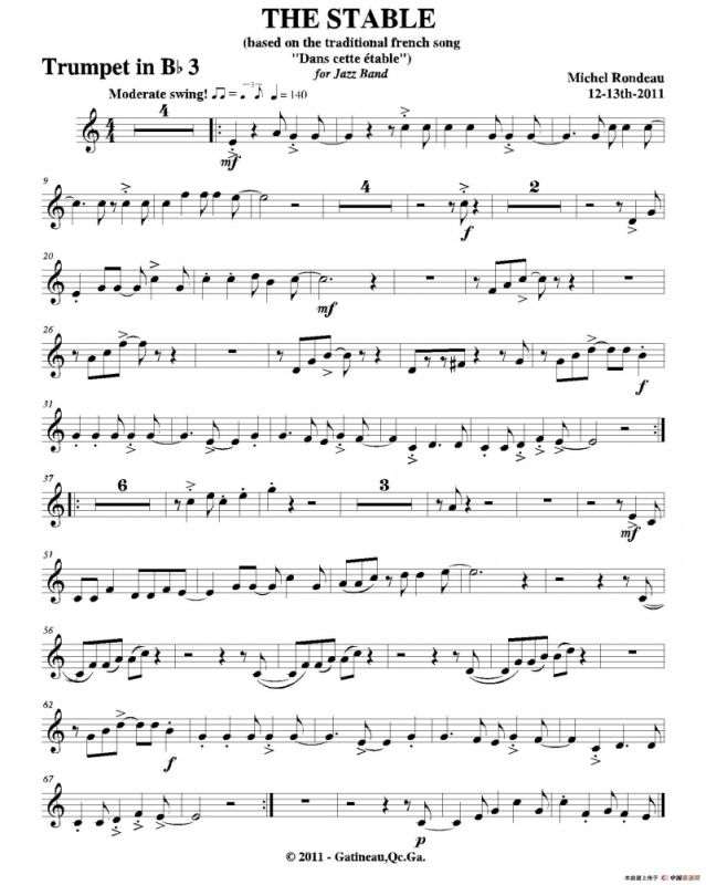 THE STABLE（第三降B小号分谱）