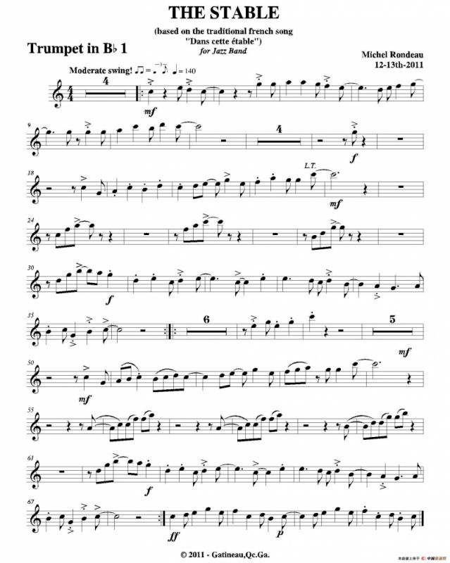 THE STABLE（第一降B小号分谱）