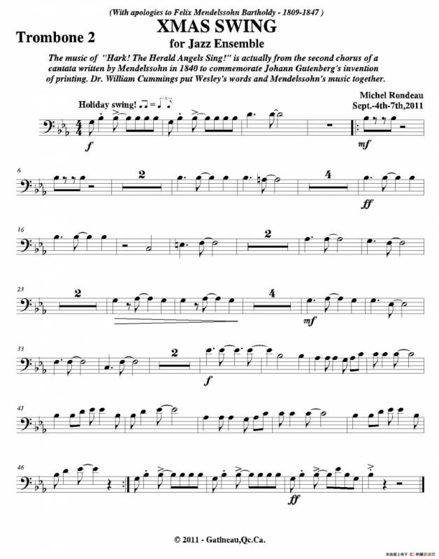 XMAS SWING（第二长号分谱）