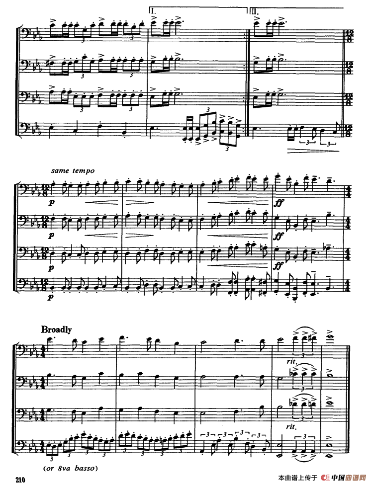 为长号重奏改编（长号四重奏）