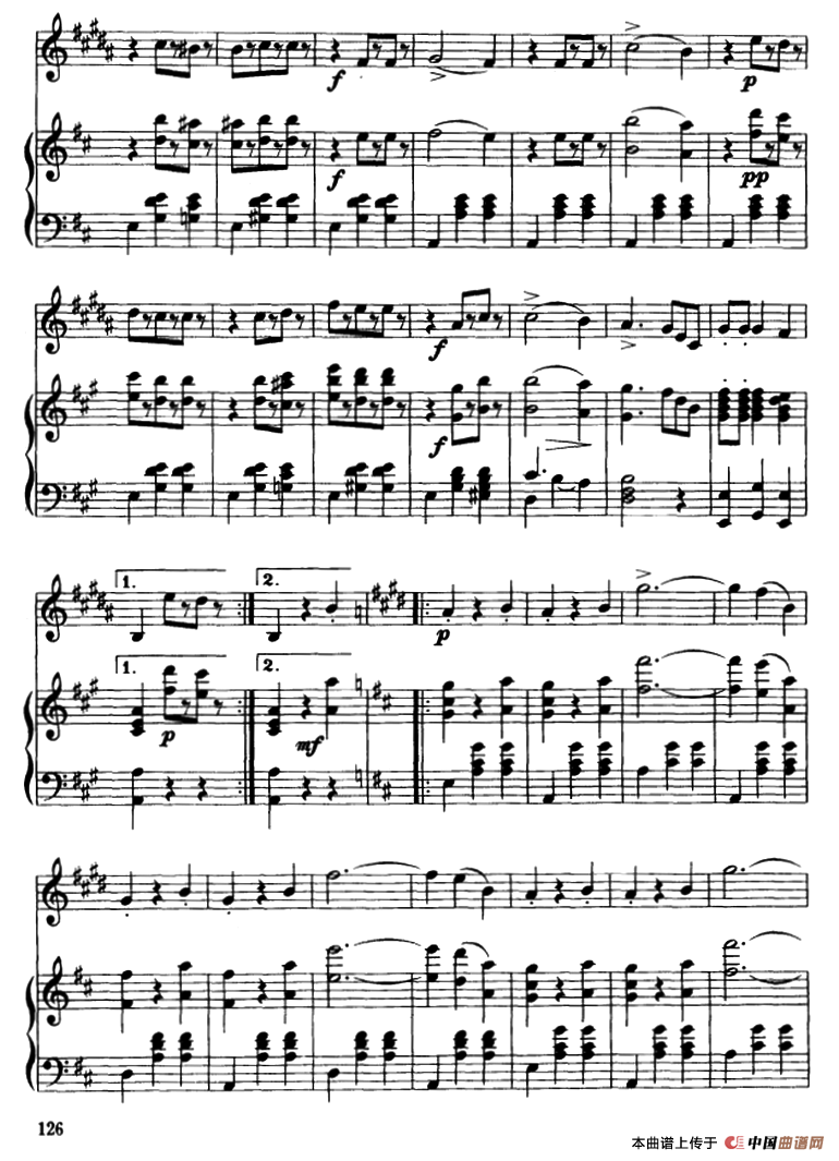 蓝色的多瑙河圆舞曲（降B小号独奏）