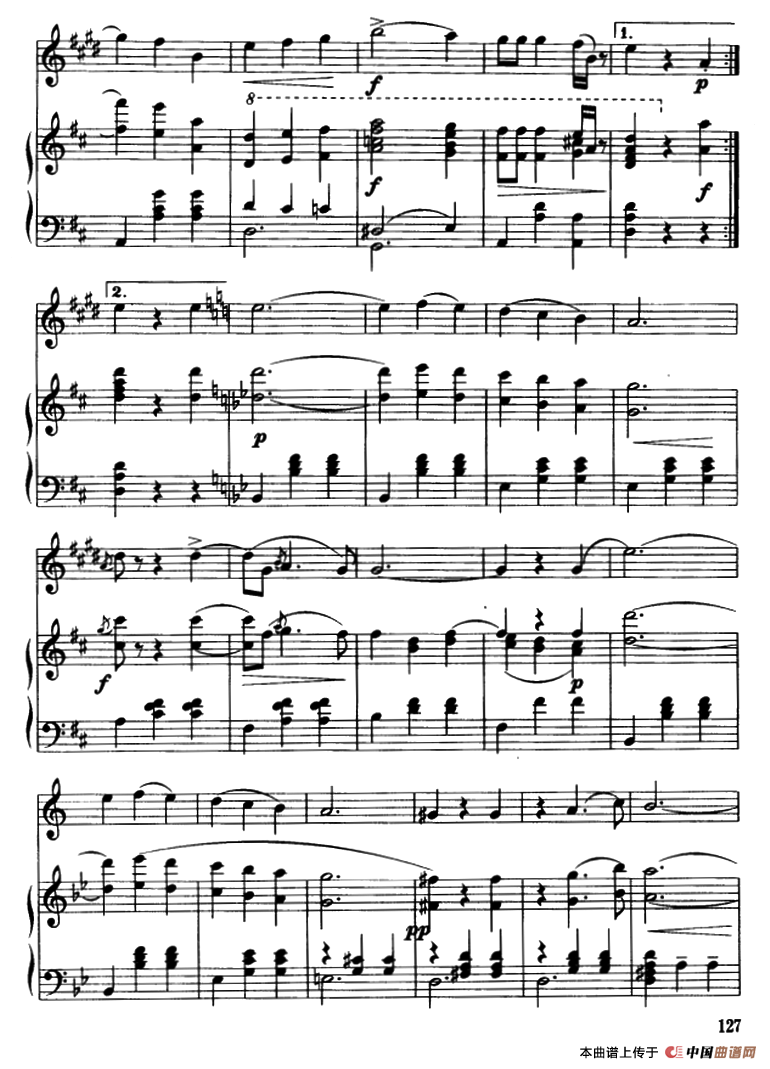 蓝色的多瑙河圆舞曲（降B小号独奏）