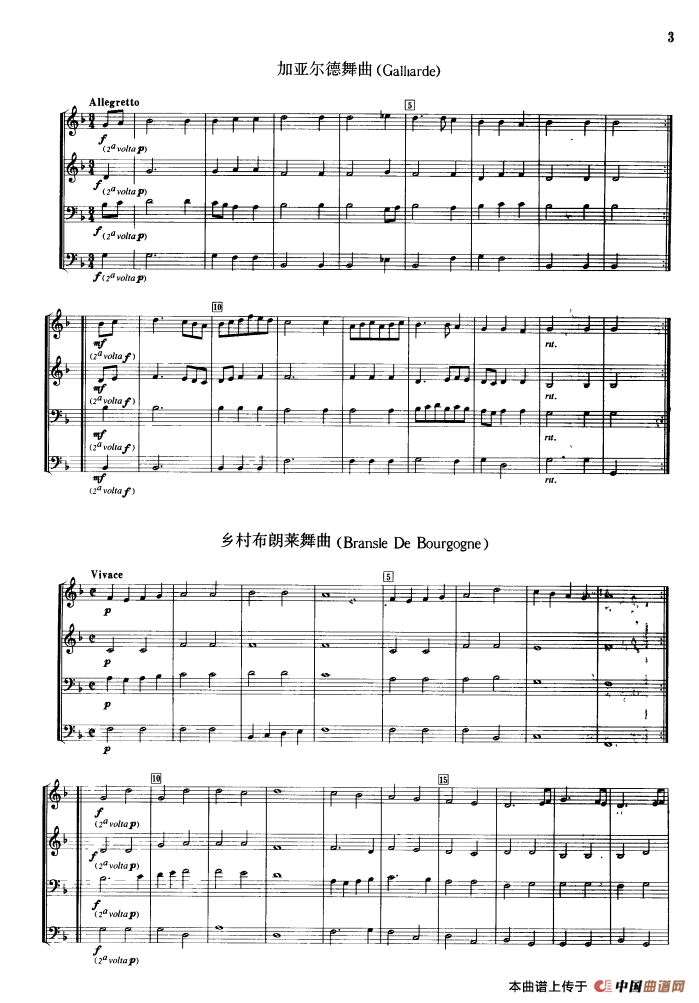 铜管乐古典组曲和舞曲（合奏）