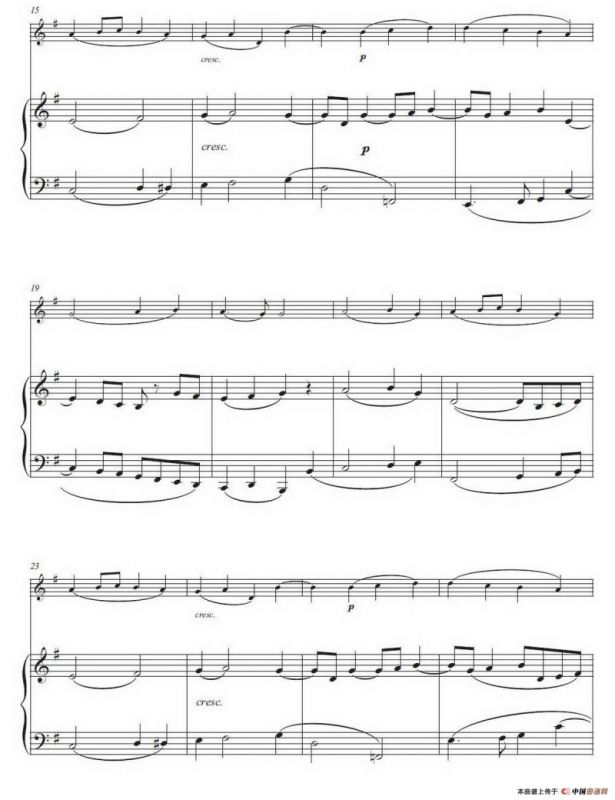 欢乐颂（小号独奏+钢琴伴奏谱）