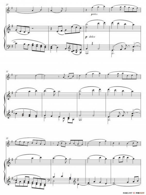 欢乐颂（小号独奏+钢琴伴奏谱）