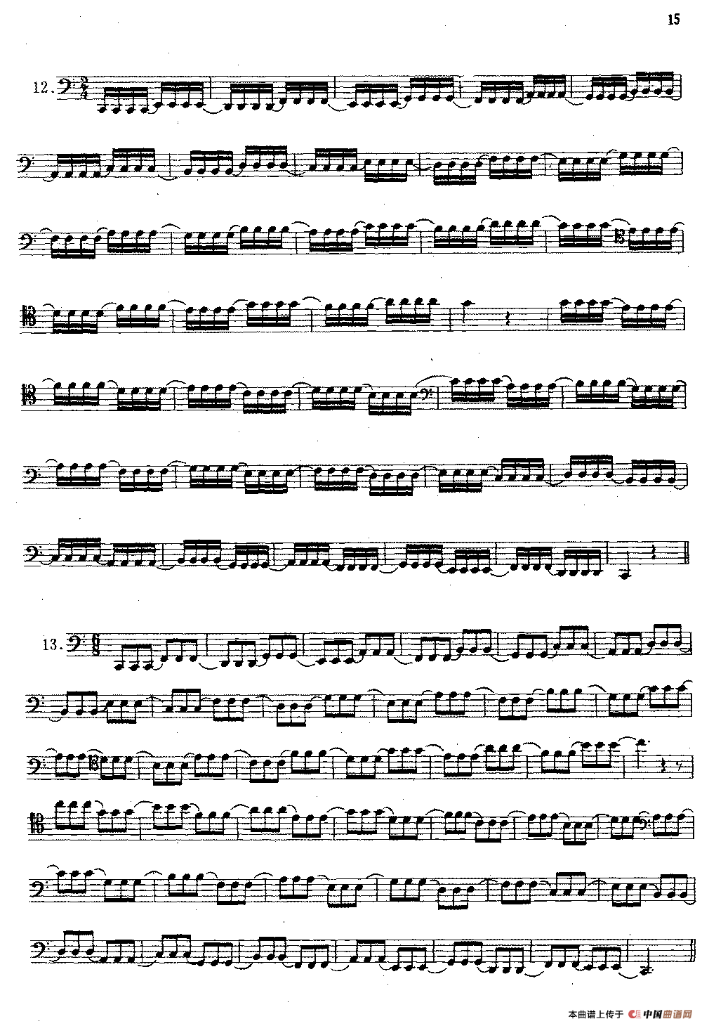 大管高级练习曲 第一部分 每日练习（11—20）