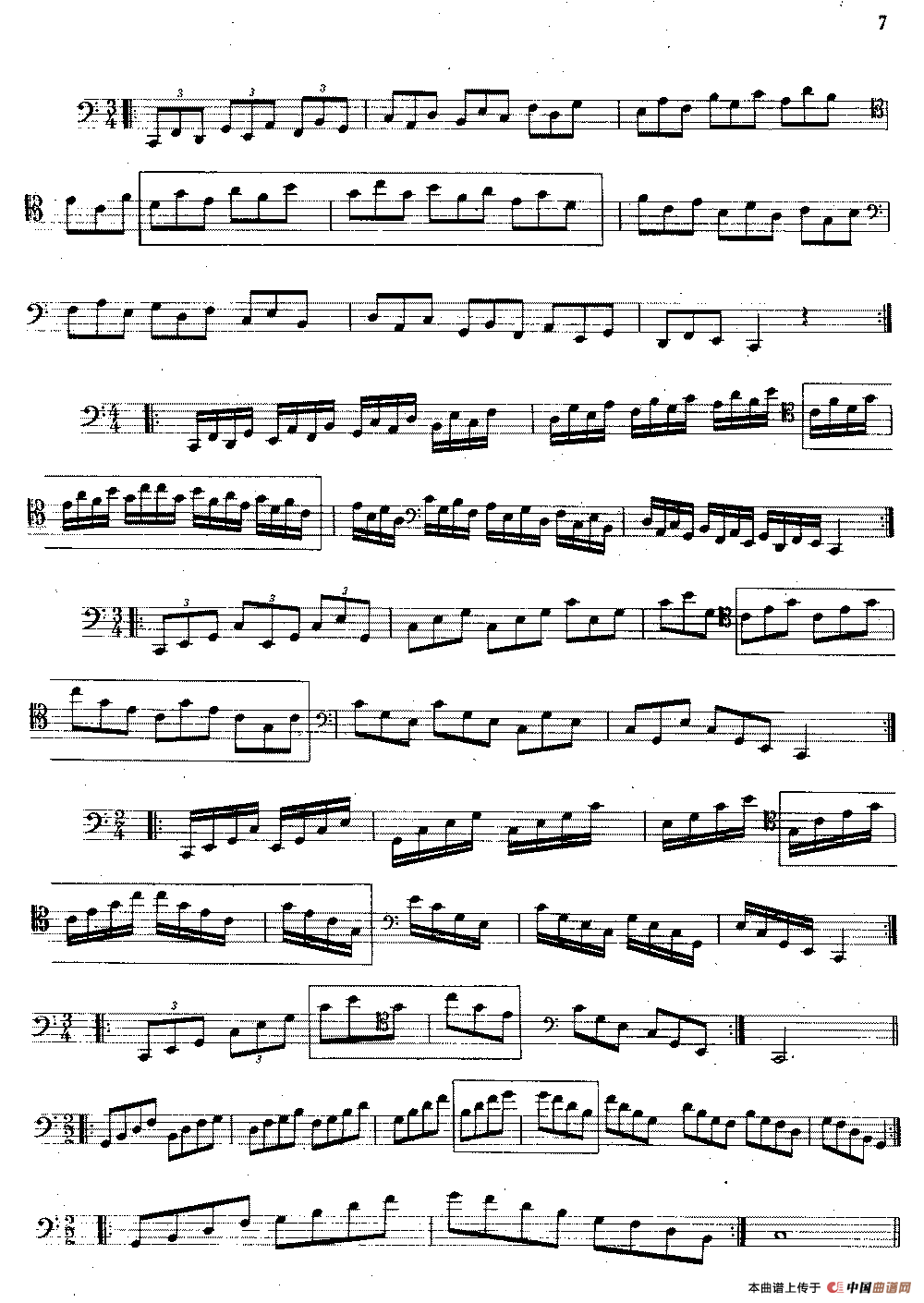 大管高级练习曲 第一部分 每日练习（1—10）