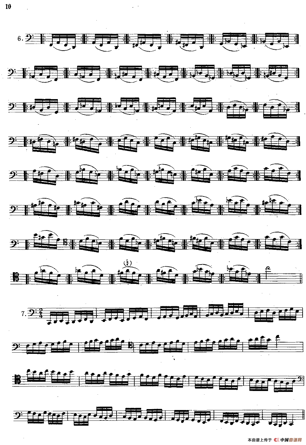 大管高级练习曲 第一部分 每日练习（1—10）