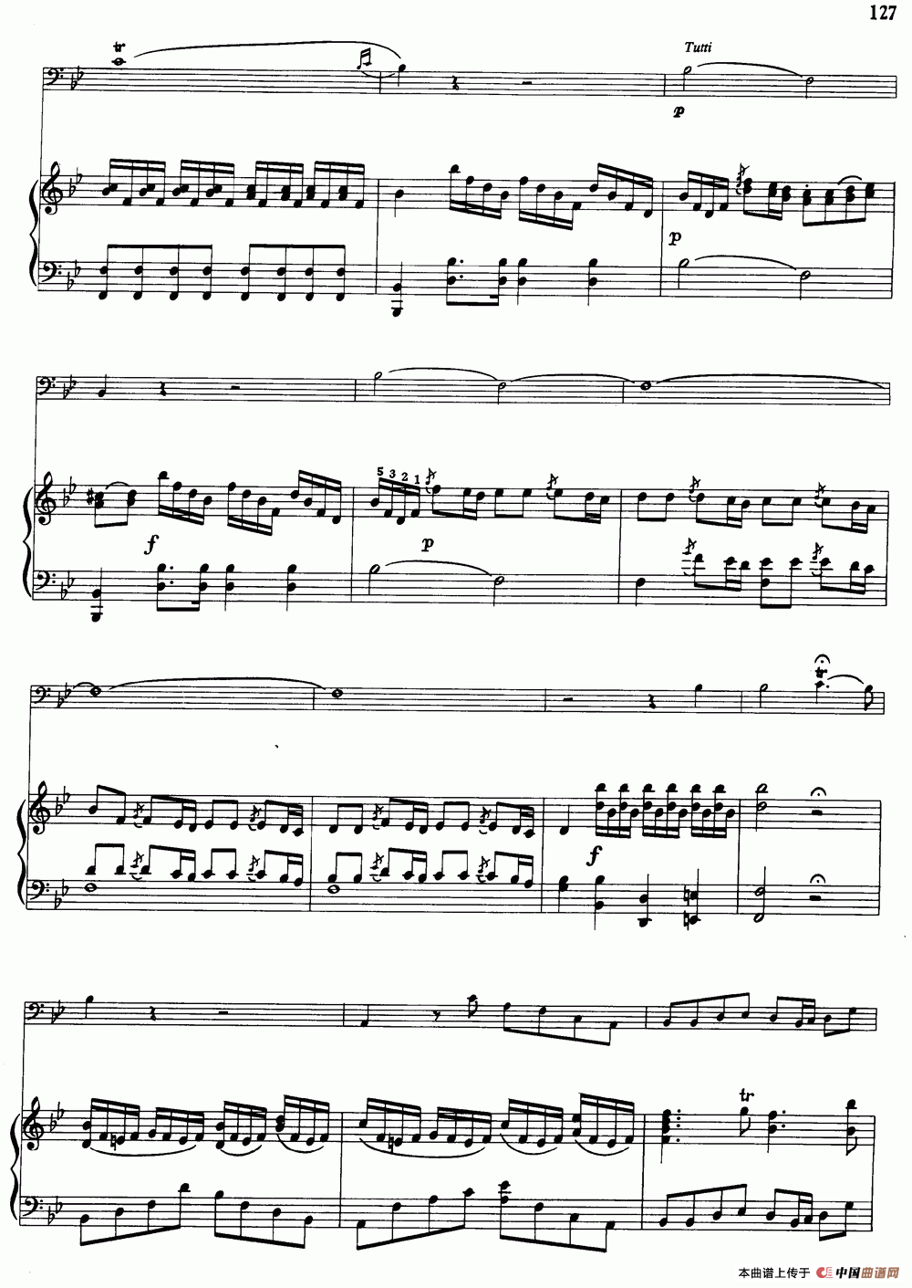 降B大调协奏曲（大管+钢琴伴奏）