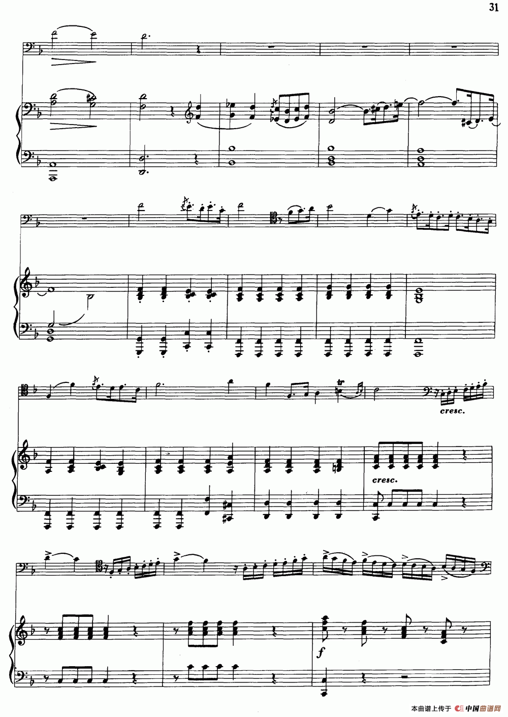 F大调协奏曲（大管+钢琴伴奏）