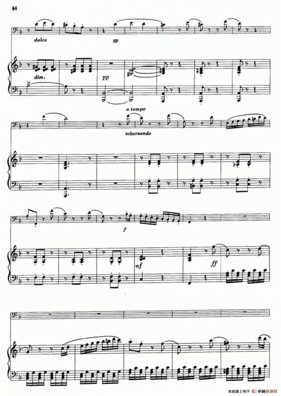 F大调协奏曲（大管+钢琴伴奏）