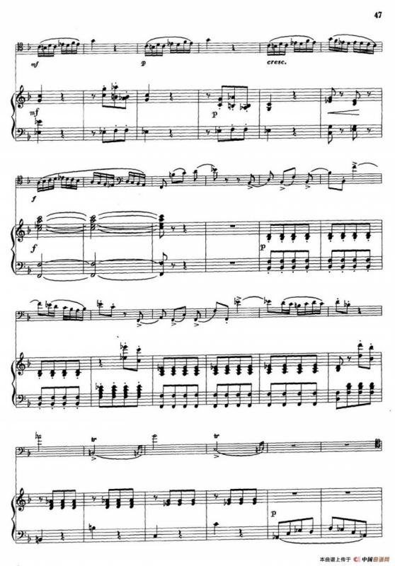 F大调协奏曲（大管+钢琴伴奏）