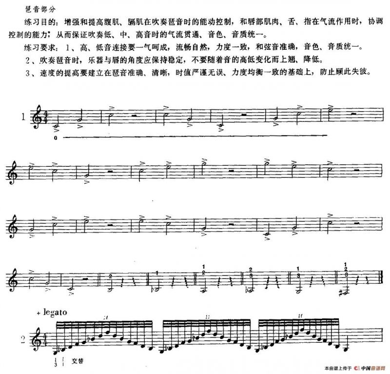 日常琶音练习（小号）