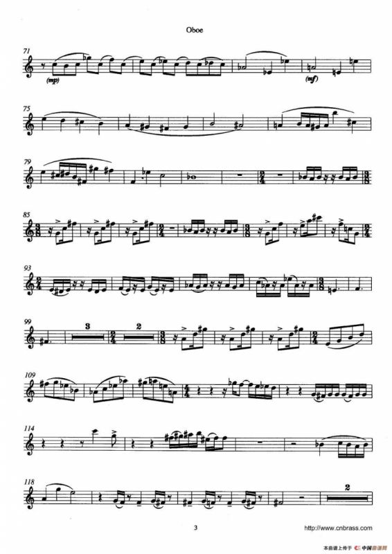 巴松双簧管与钢琴三重奏（1）（双簧管分谱）