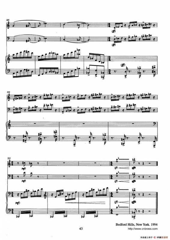 巴松双簧管与钢琴三重奏（3）（总谱）