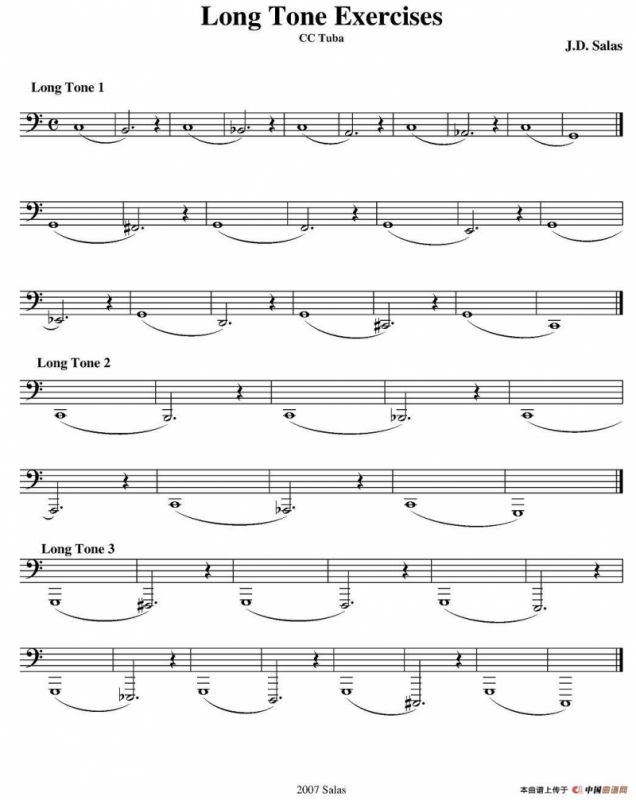 Long Tone Exercises - C Tuba（大号练习教材选曲）