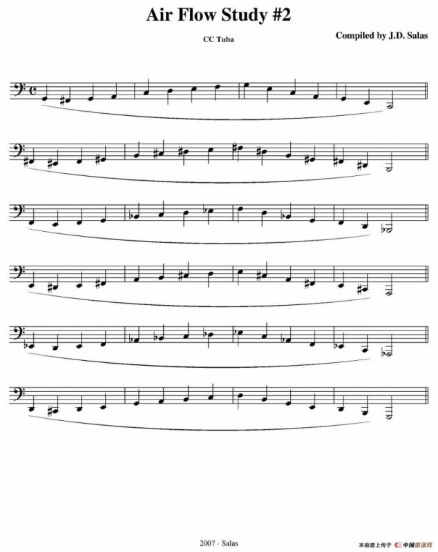 Air Flow Study - C Tuba（大号练习教材选曲）