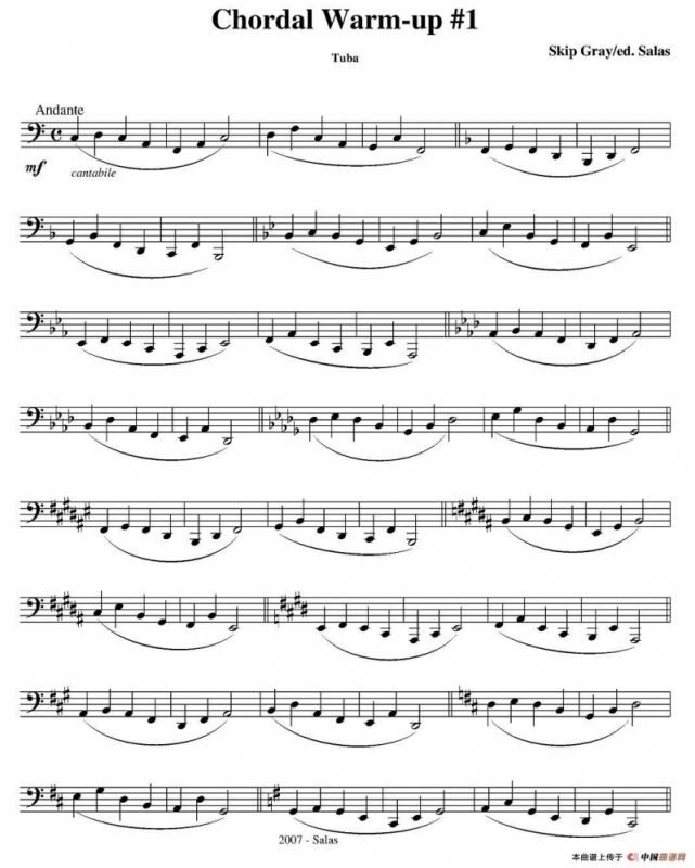 Chordal Warm-up - Tuba（大号练习教材选曲）