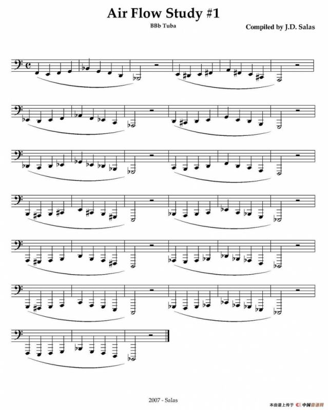 Air Flow Study - Bb Tuba（大号练习教材选曲）