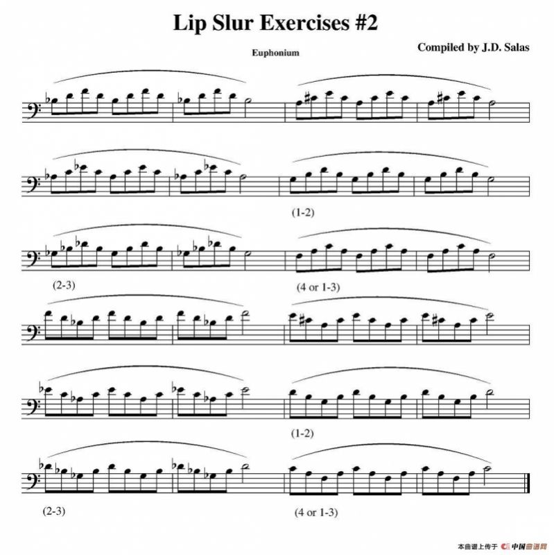 Lip Slur Exercises-Euphonium（大号练习教材选曲）