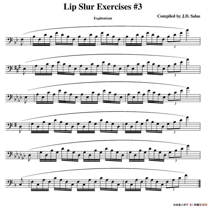 Lip Slur Exercises-Euphonium（大号练习教材选曲）