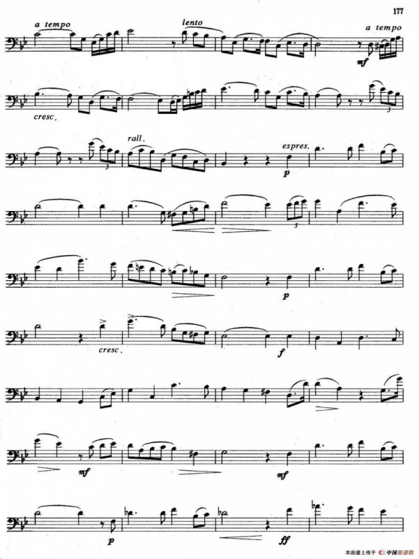 A组乐曲：音乐会乐曲（长号）