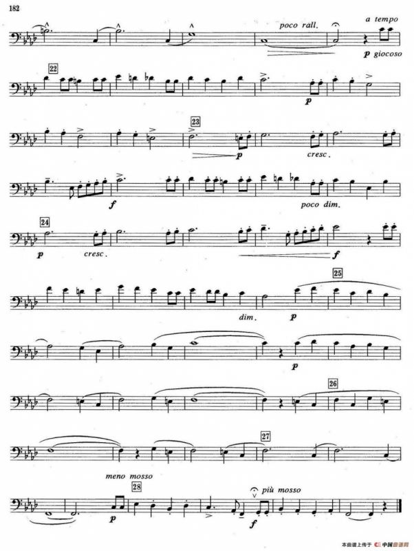 A组乐曲：音乐会素描（长号）