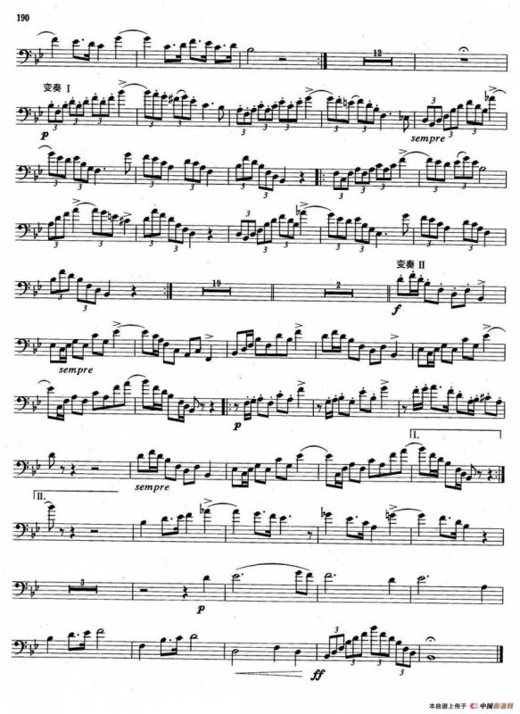 降B大调小协奏曲（长号）