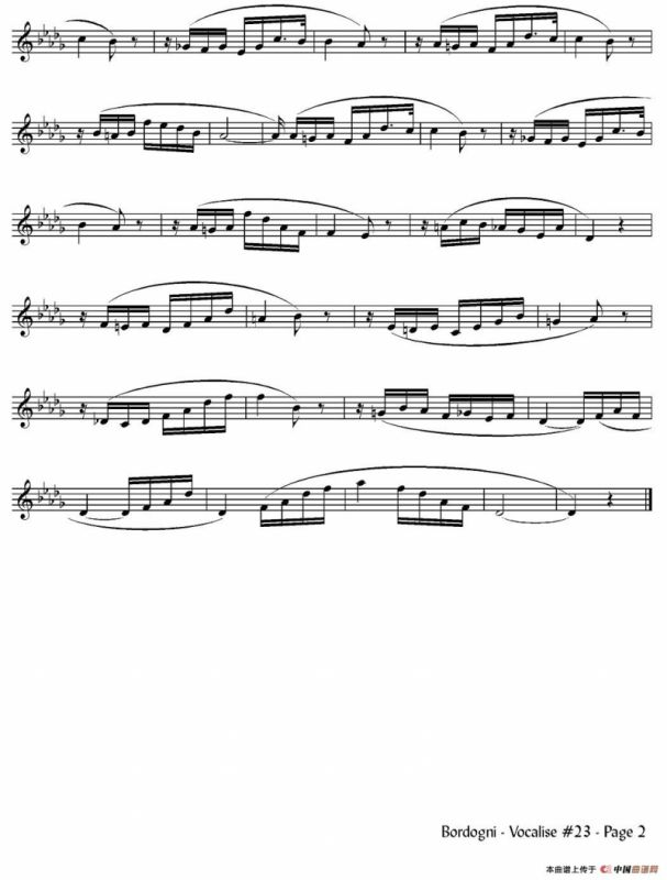 Bordogni - Vocalise #23（小号）