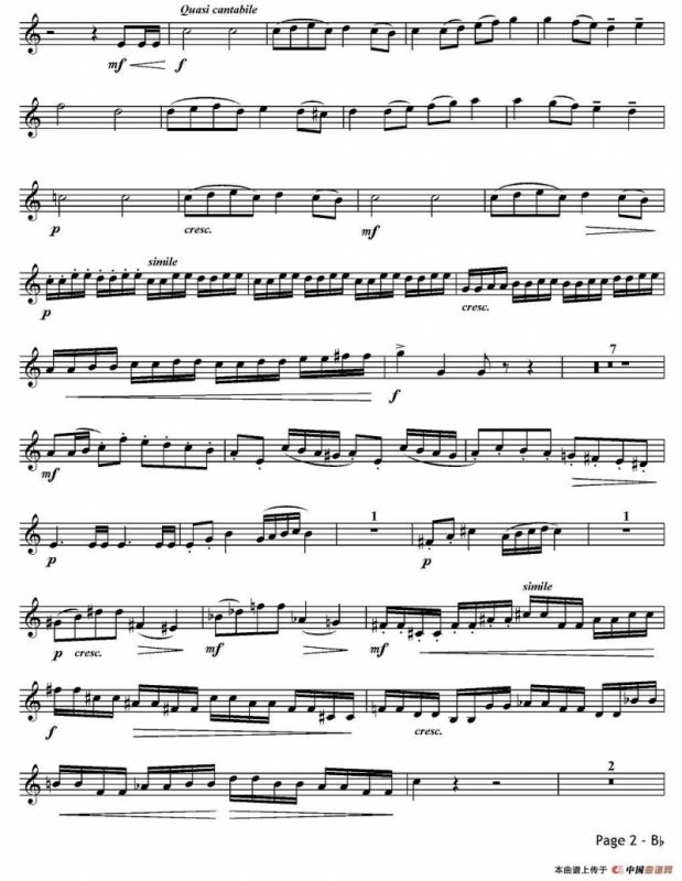 Concert Etude （音乐会练习曲、Bb调）（小号）