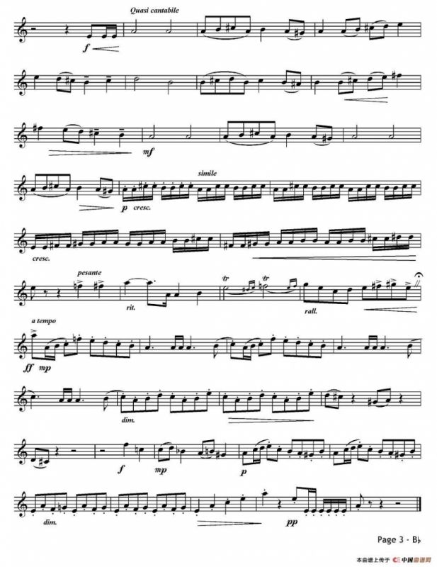 Concert Etude （音乐会练习曲、Bb调）（小号）