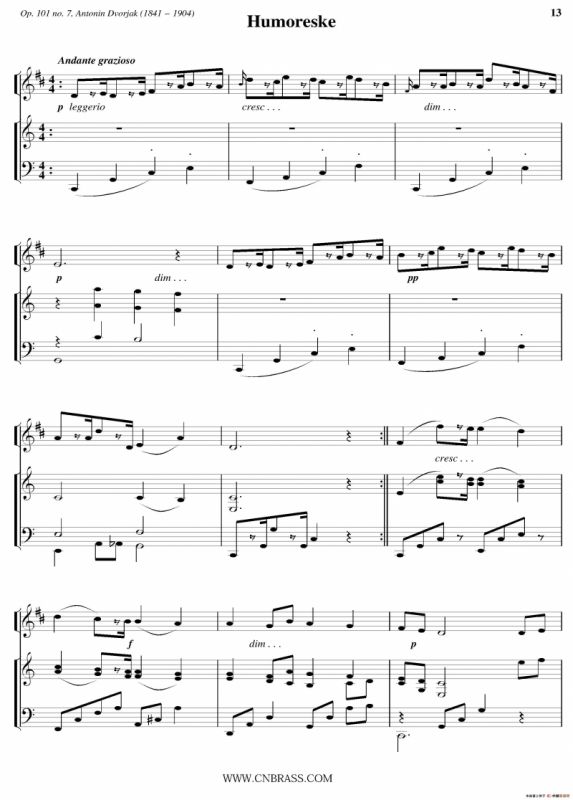 Humoreske（小号+钢琴伴奏）
