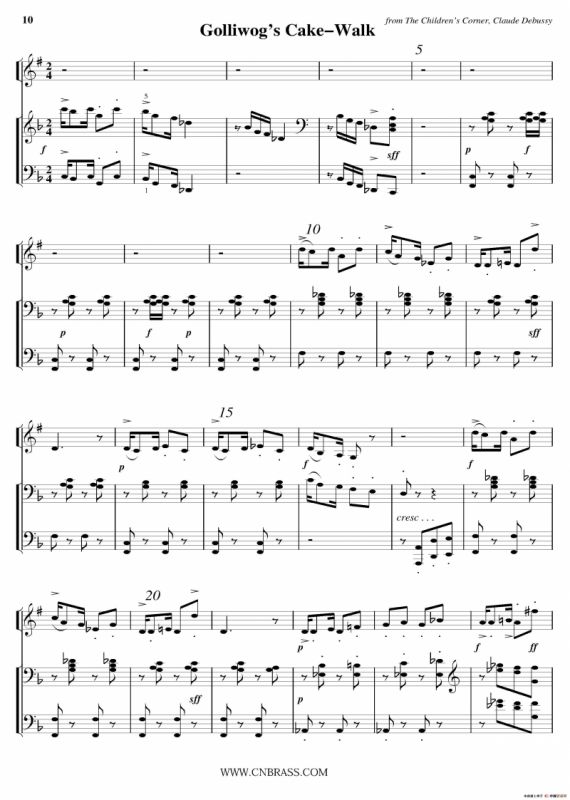 Golliwogs Cake-Walk（小号+钢琴伴奏）