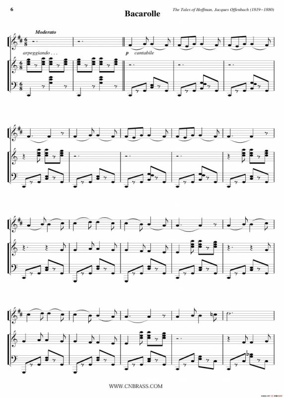 Bacarolle（小号+钢琴伴奏）