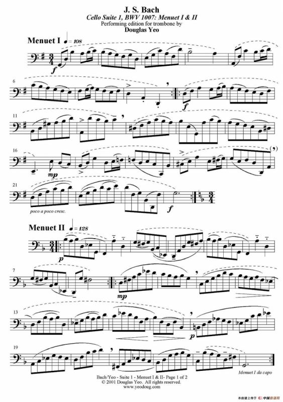 Douglas Yeo - Menuet（小步舞曲）（低音长号）