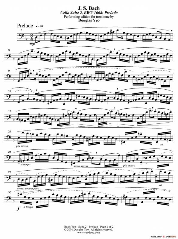 Douglas Yeo - Prelude（序曲）（低音长号）