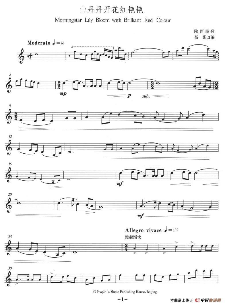 山丹丹开花红艳艳（小号）